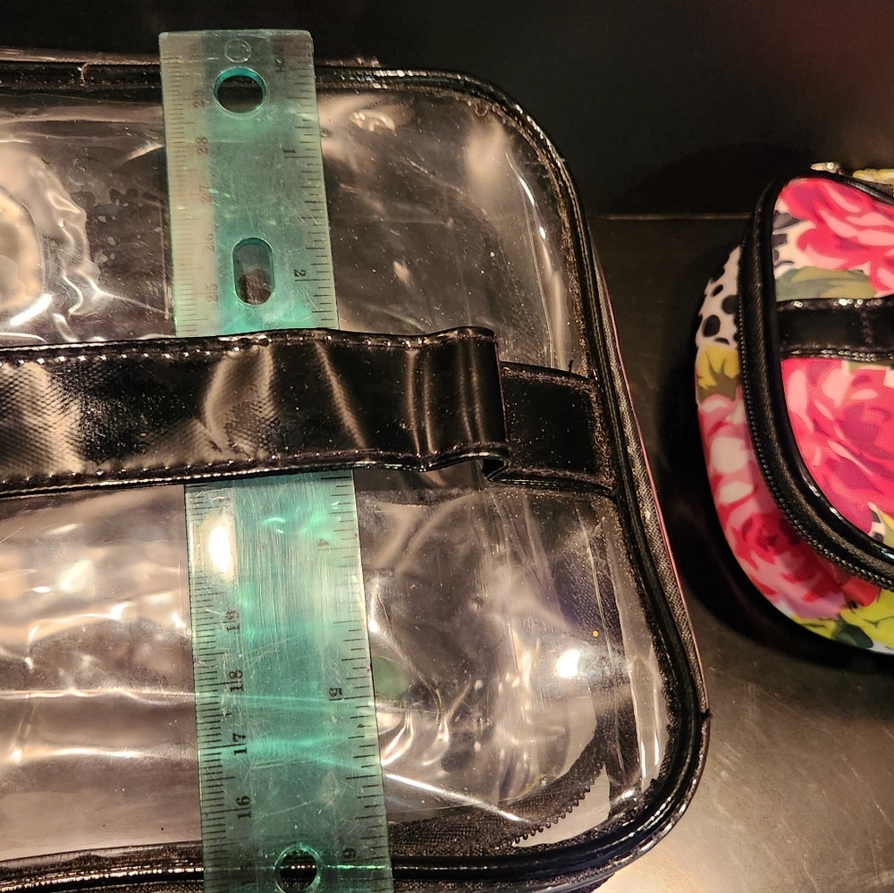 Floral and Black Patent Cosmetic Bag Bundle With A Pink  (2)S (1)M (1)L - Picture 8 of 10